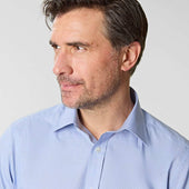 Contemporary Fit Prince Of Wales Check Cotton Shirt With Classic Collar Double Cuff