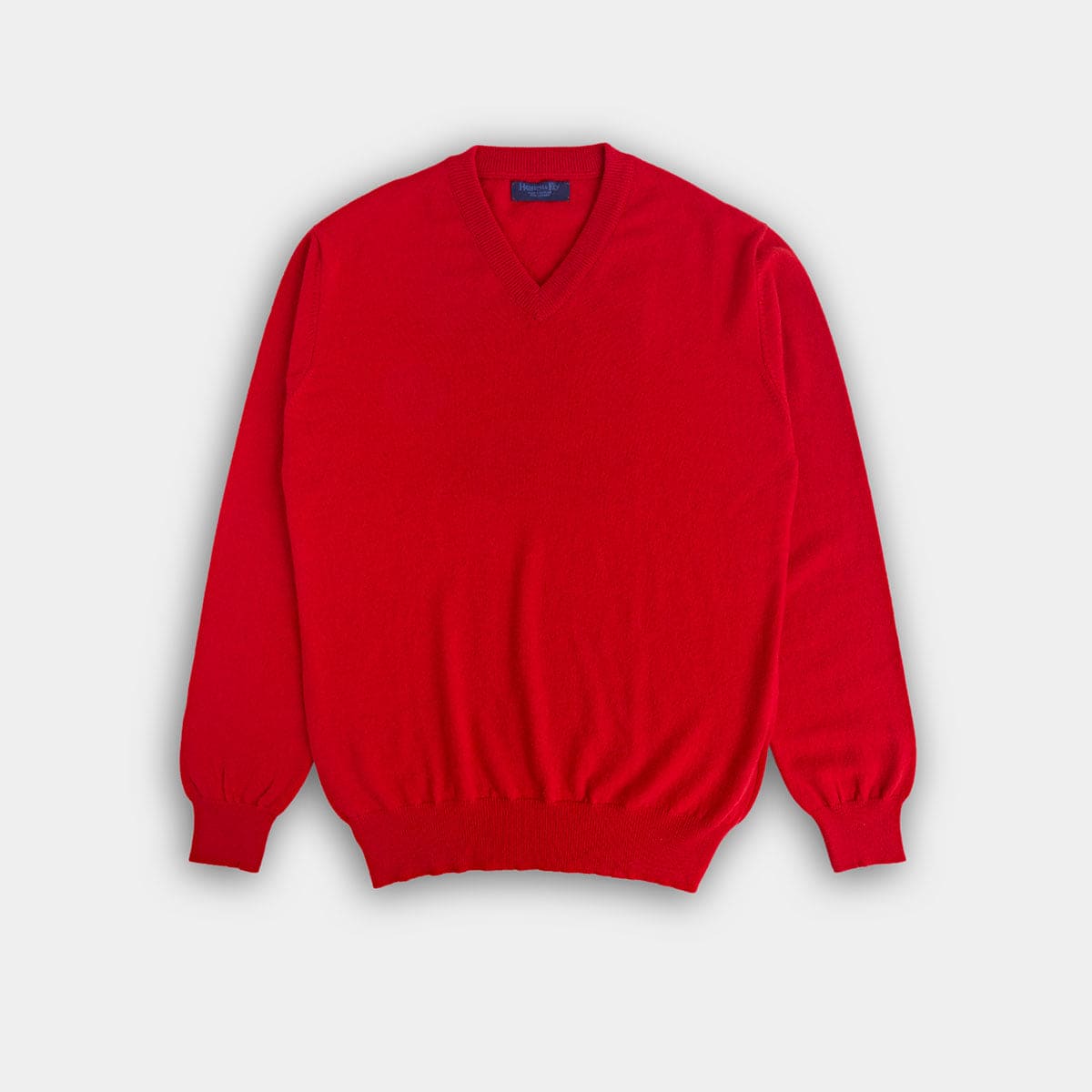 Red V Neck Cashmere Sweater