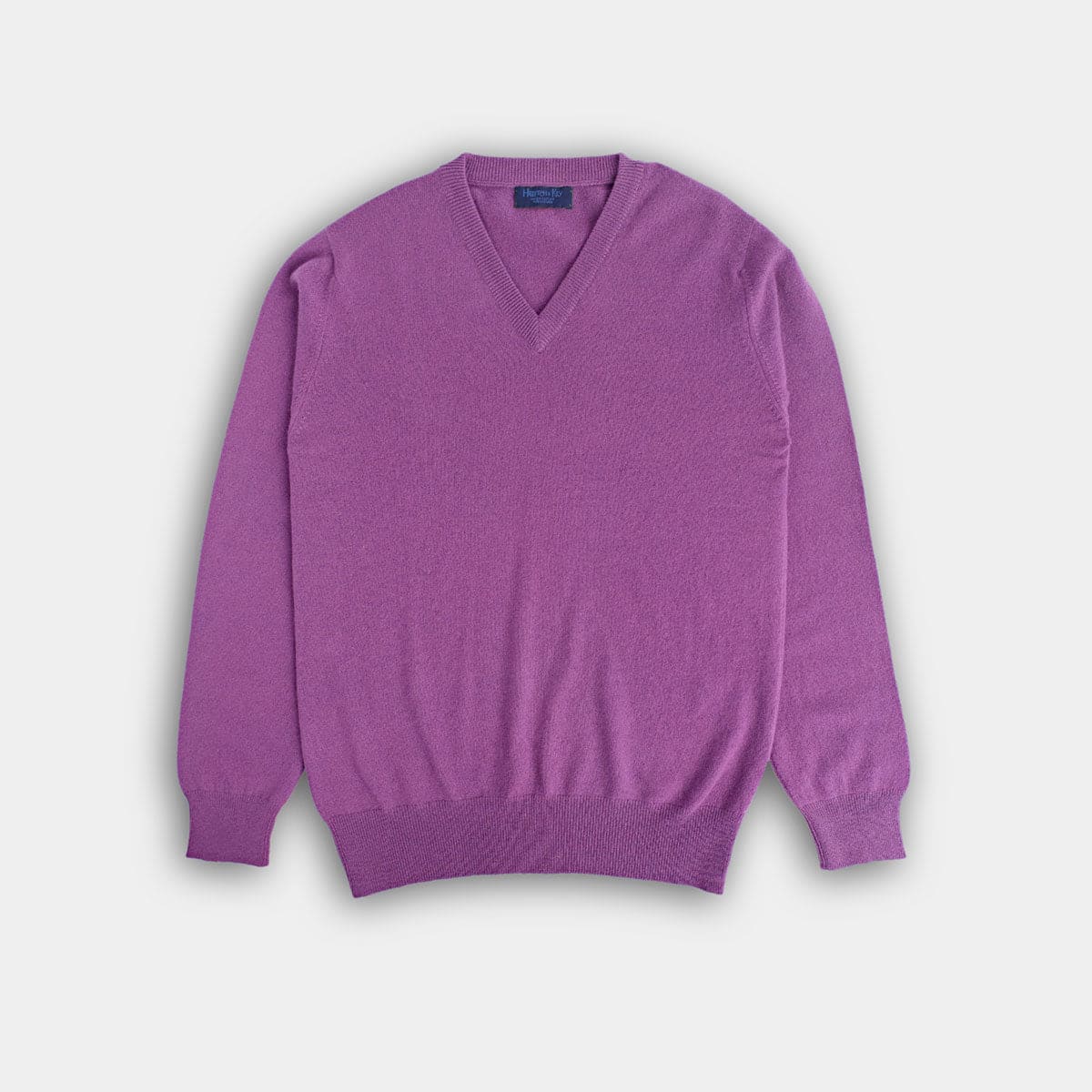 Purple V Neck Cashmere Sweater
