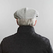 Natural Textured Linen Gatsby Cap