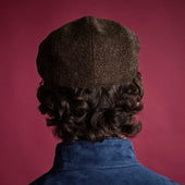 Herringbone Wool Flat Cap
