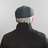 Insign Grey Herringbone Wool Gatsby Cap