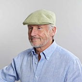 Herringbone Silk Flat Cap