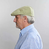 Herringbone Silk Flat Cap