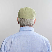 Herringbone Silk Flat Cap
