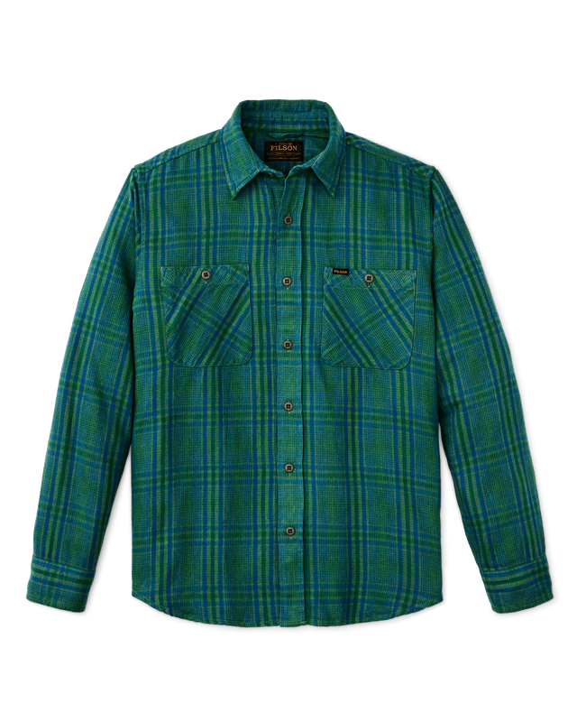 The Rangeland Flannel Shirt - Green / Blue Plaid