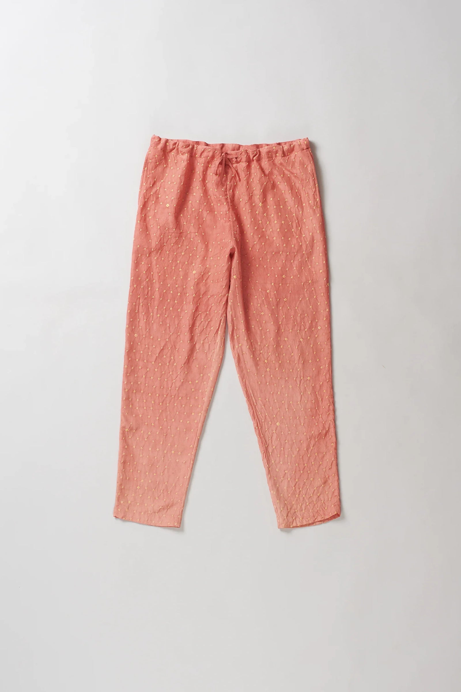 Bandhani Pant in Tea Rose