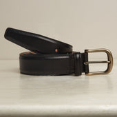 Smooth Nappa Leather Belt In Black