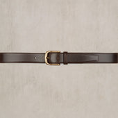 Smooth Nappa Leather Belt In Dark Brown