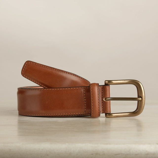 Smooth Nappa Leather Belt In Light Tan