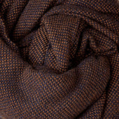 Cashmere Birds Eye Weave Scarf In And Brown