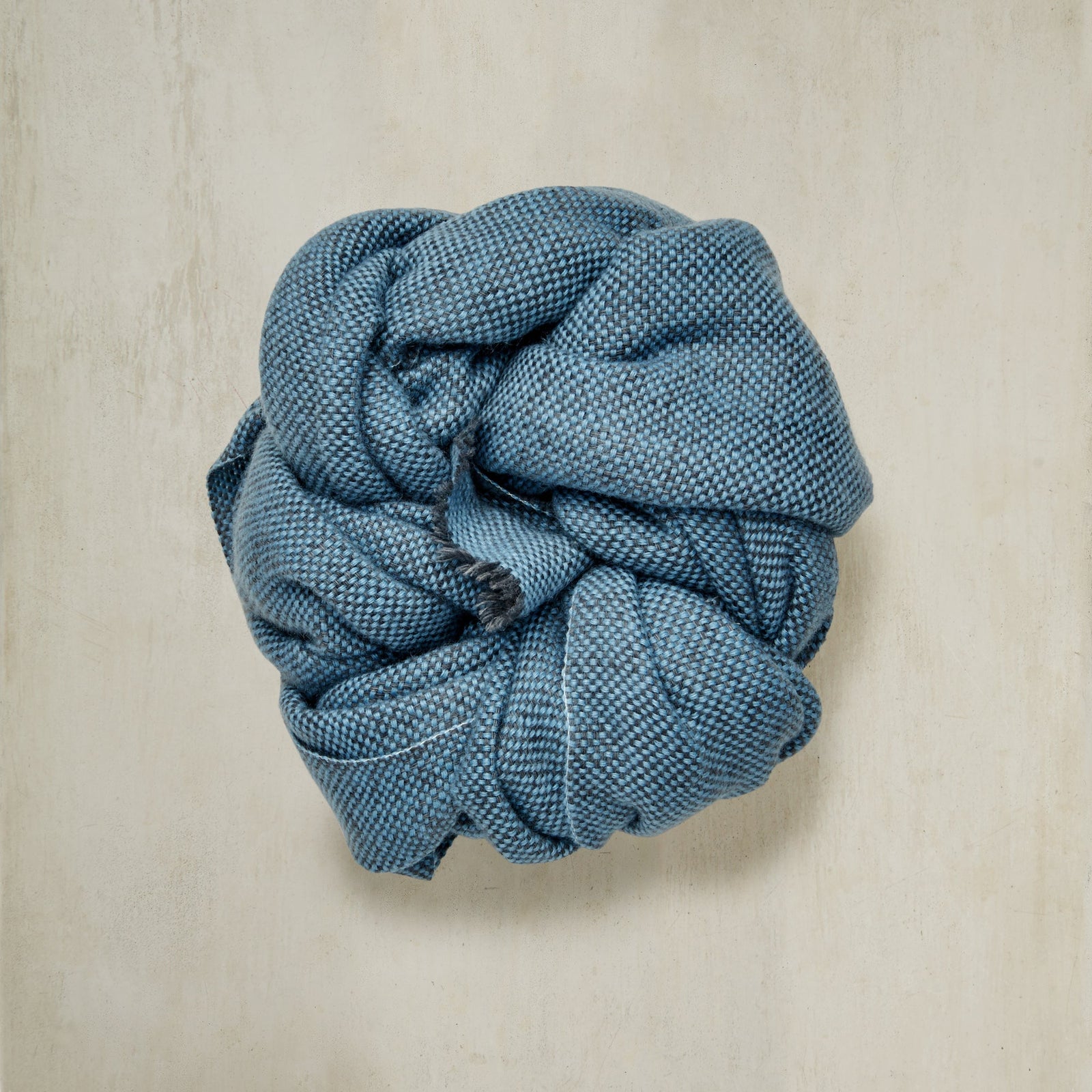 Cashmere Birdseye Scarf In Grey And Sky