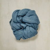 Cashmere Birdseye Scarf In Grey And Sky