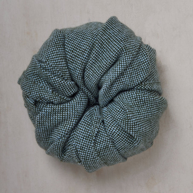 Cashmere Birdseye Scarf In Khaki And Sky