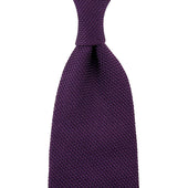 Grenadine / Garza Fina Bespoke Tie - Eggplant