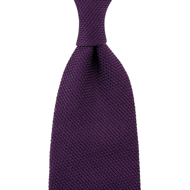 Grenadine / Garza Fina Bespoke Tie - Eggplant