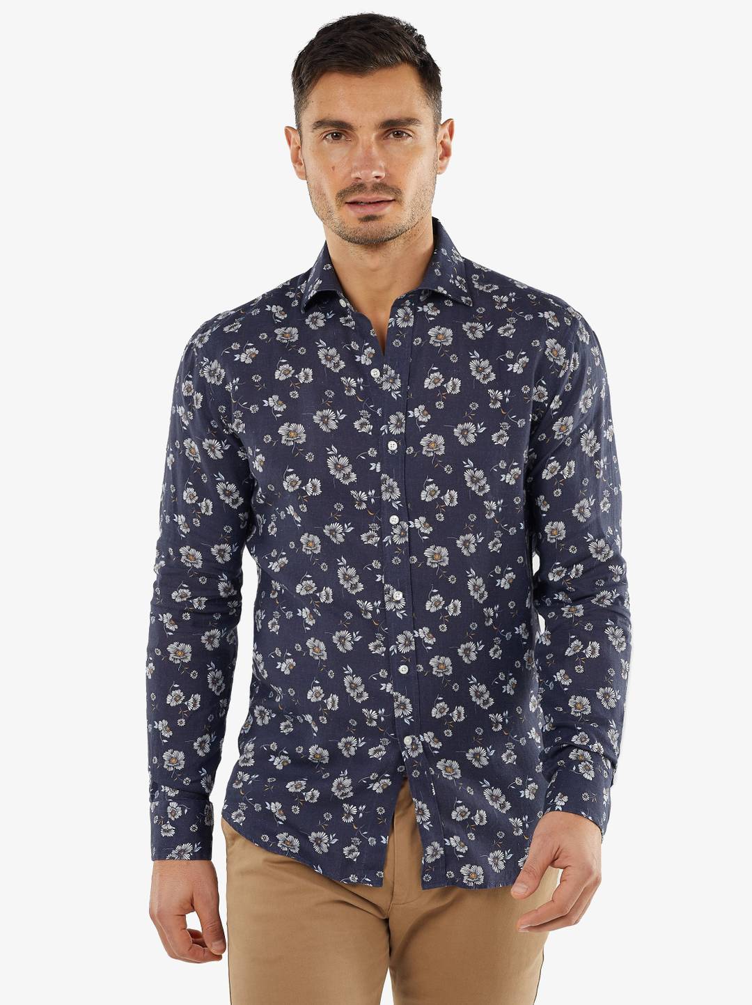 Floral Printed Linen Shirt