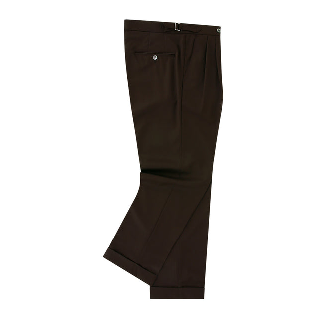 22FW Wool soft adjust 2Pleats Easy Trousers (Brown)
