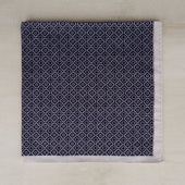 Cotton Mosaic Print Neckerchief In And White