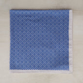 Cotton Mosaic Print Neckerchief In And White