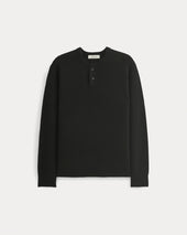 Henley in Wool Cashmere | Black