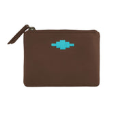 Cambio Pouch Purse Brown Leather