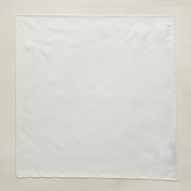 Silk Pocket Square In White