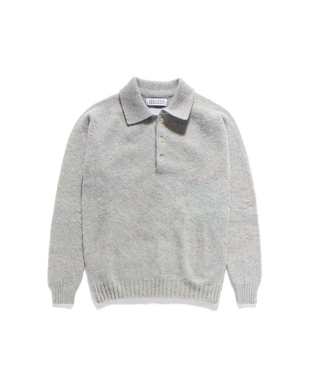 SHAGGY DOG POLO NECK SWEATER / UGIE PEARL