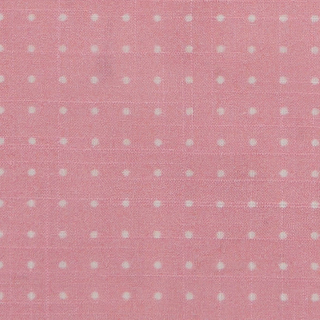 Cotton Spotted Pocket Square in Light Pink and White