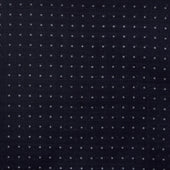 Cotton Spotted Pocket Square in Navy and White