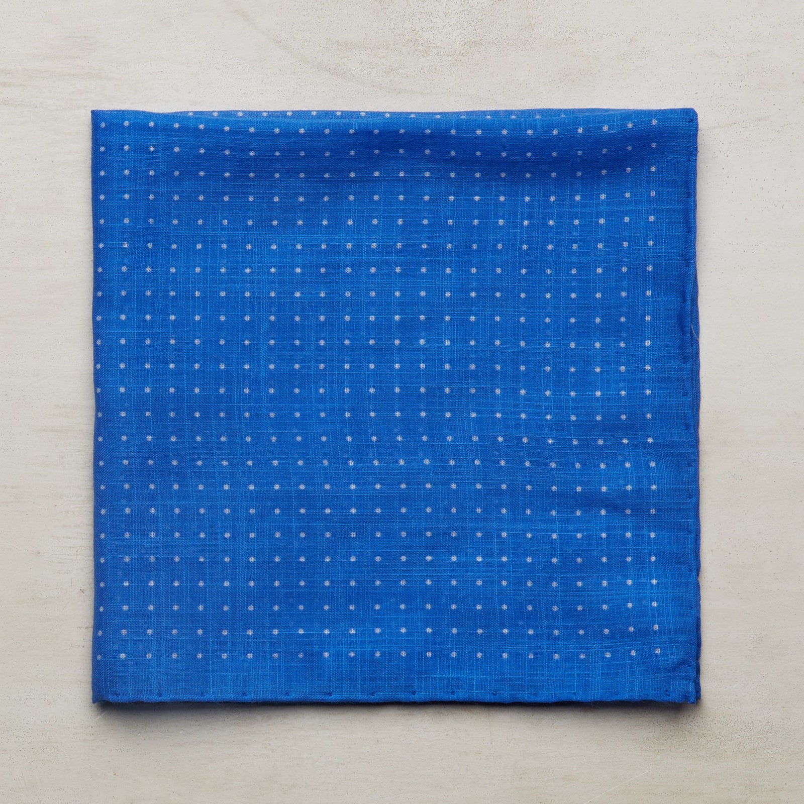 Cotton Spotted Pocket Square In And White