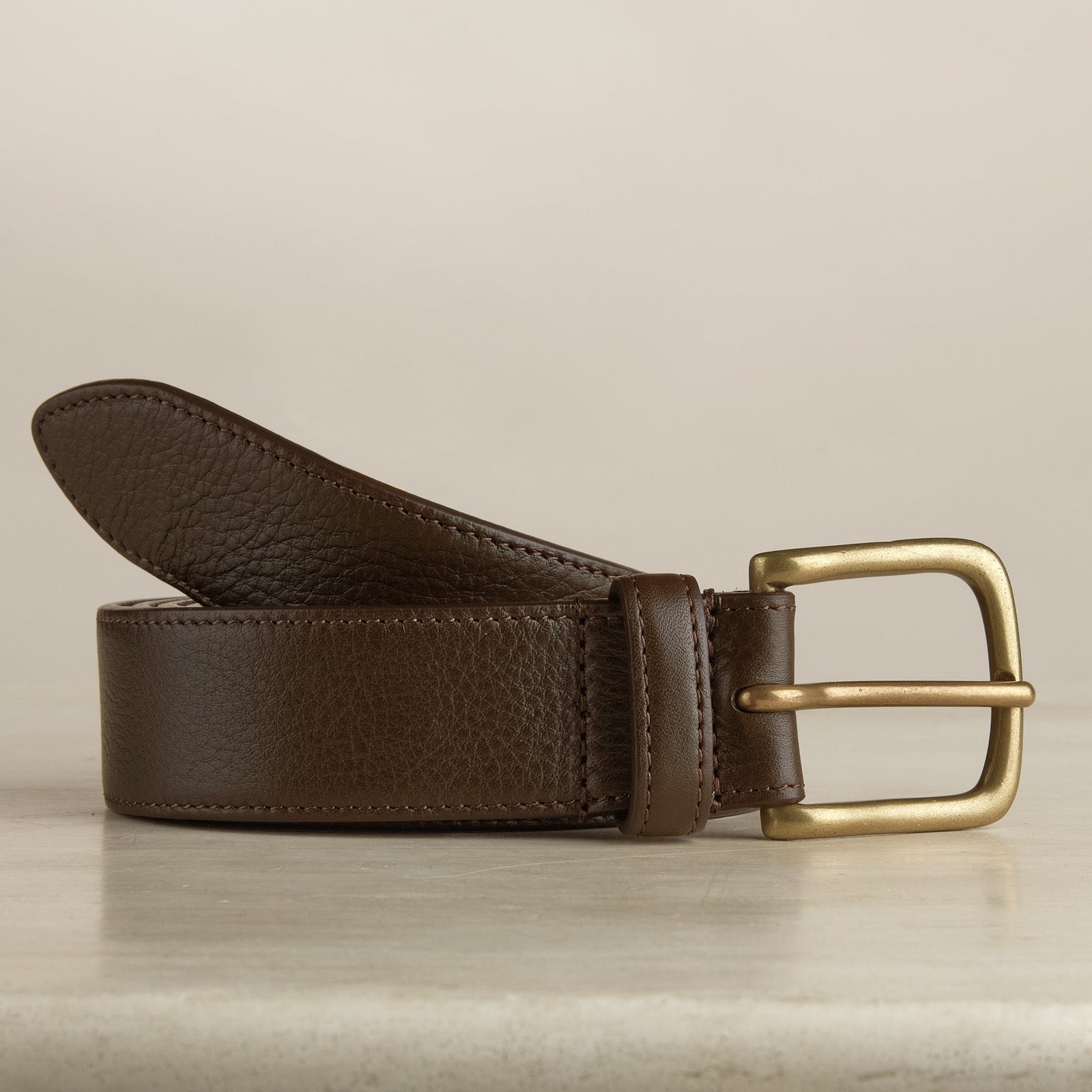 Plain Leather Belt In
