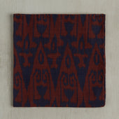 Cotton Ikat Pocket Square In And Red