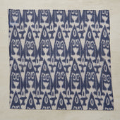 Cotton Ikat Pocket Square In And White
