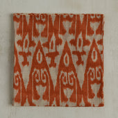 Cotton Ikat Pocket Square In And White