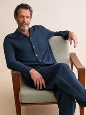 Men's Pajamas Sicily Linen Navy