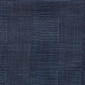 Wool And Silk Glen Check Pocket Square In Navy