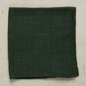 Wool And Silk Glen Check Pocket Square In Dark Green
