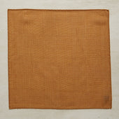 Wool And Silk Glen Check Pocket Square In Gold