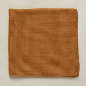 Wool And Silk Glen Check Pocket Square In Gold