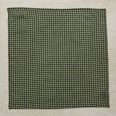 Wool And Silk Houndstooth Pocket Square In Dark Green