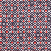 Cotton Mosaic Scarf In And Red