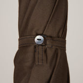 Cotton Umbrella With Maple Handle In Dark Brown