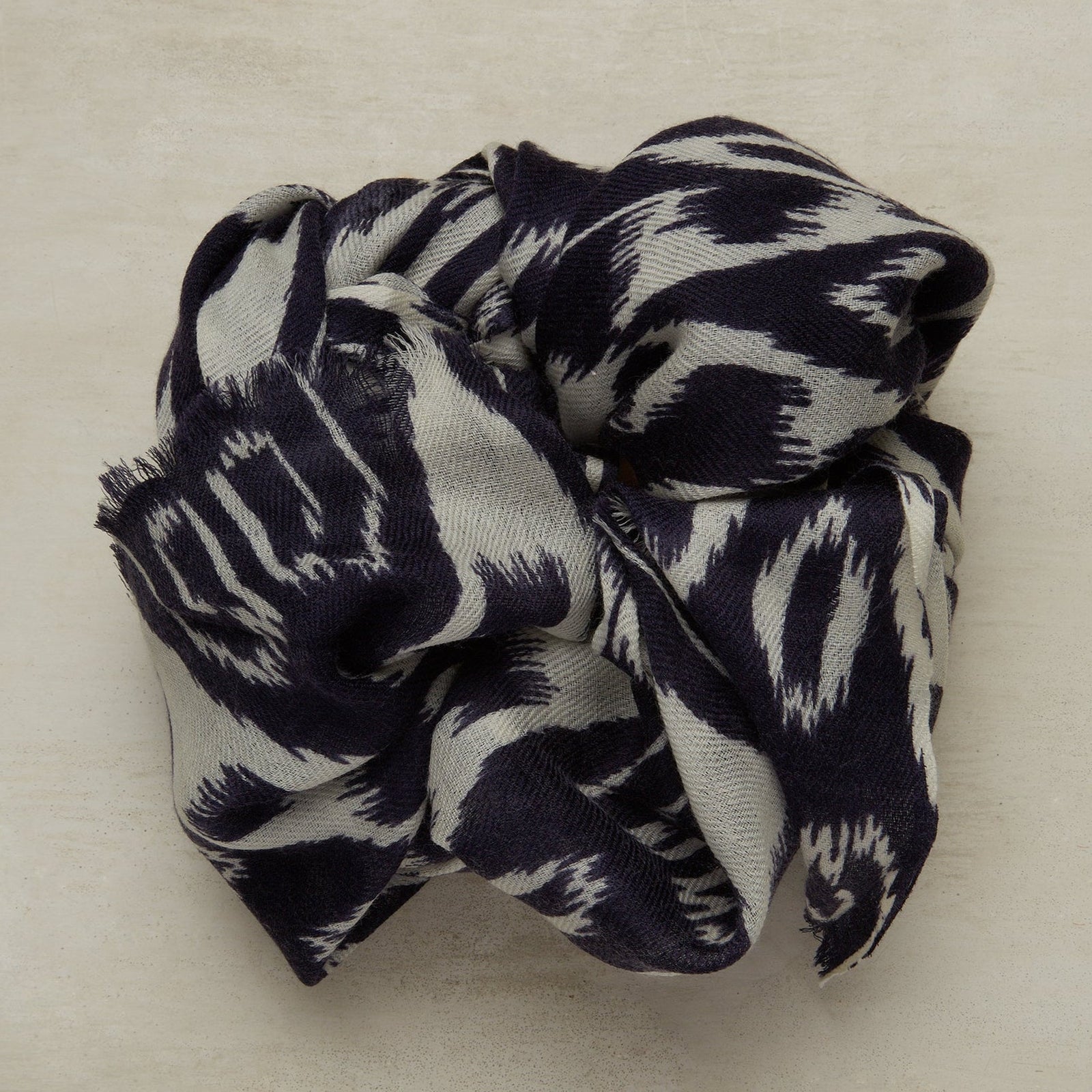 Cashmere And Silk Ikat Scarf In
