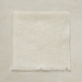 Hand Woven Cashmere Pocket Square In Cream
