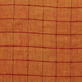 Cashmere Check Pocket Square In Light Orange And Red