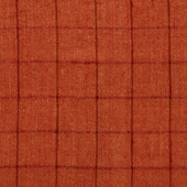 Cashmere Check Pocket Square In Orange And Red