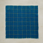 Check Cashmere Pocket Square In And Yellow