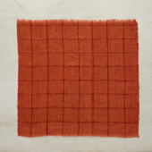 Cashmere Check Pocket Square In And Red