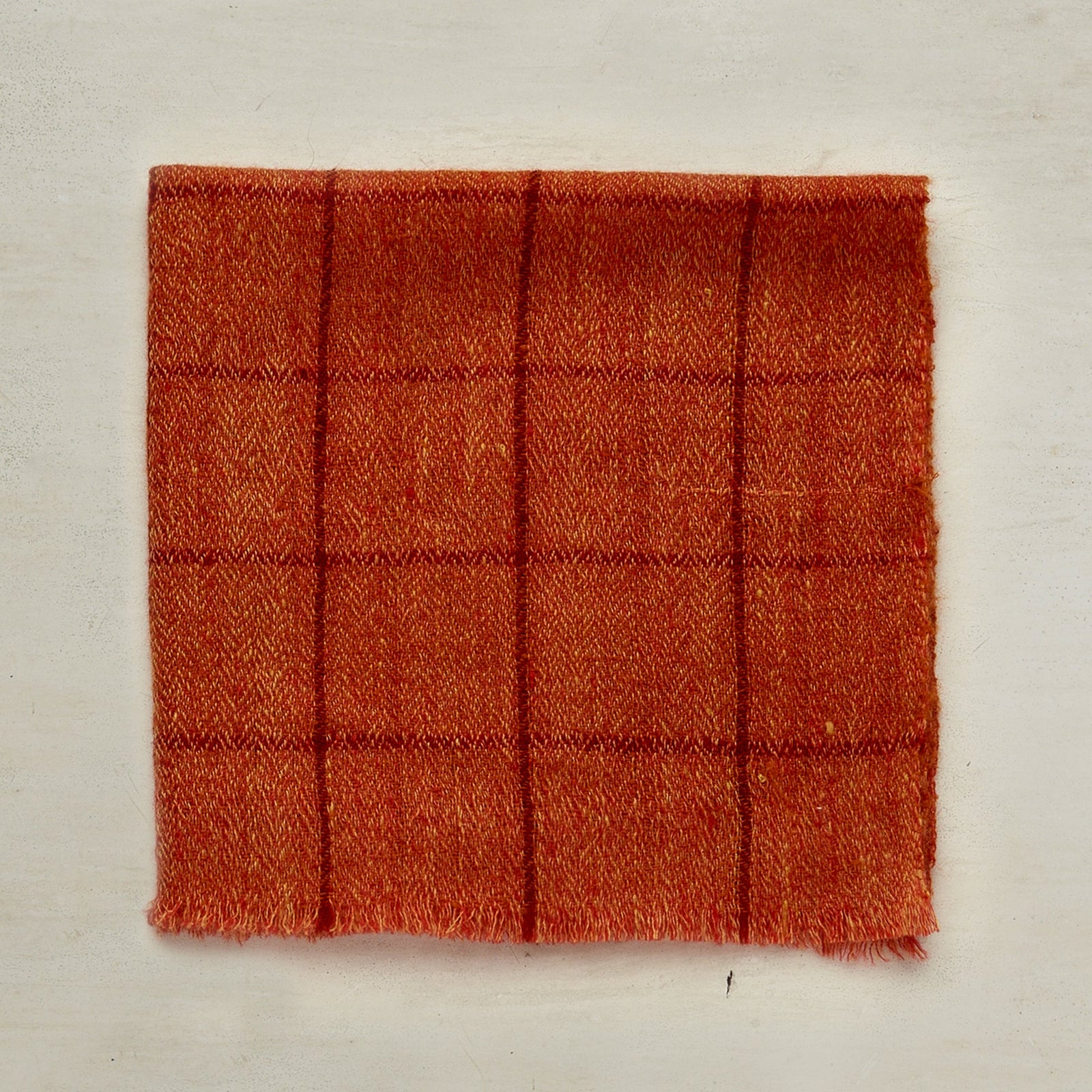 Cashmere Check Pocket Square In And Red